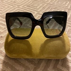 Gucci oversized square lens sunglasses